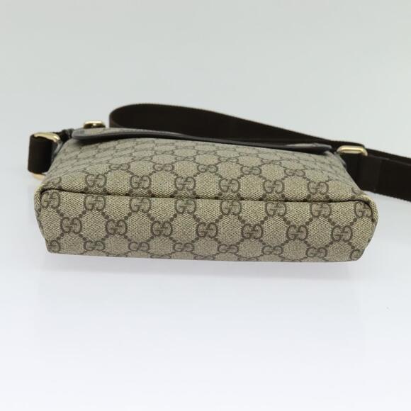 GUCCI GG Supreme Shoulder Bag Pvc Beige Gold - Picture 9 of 16